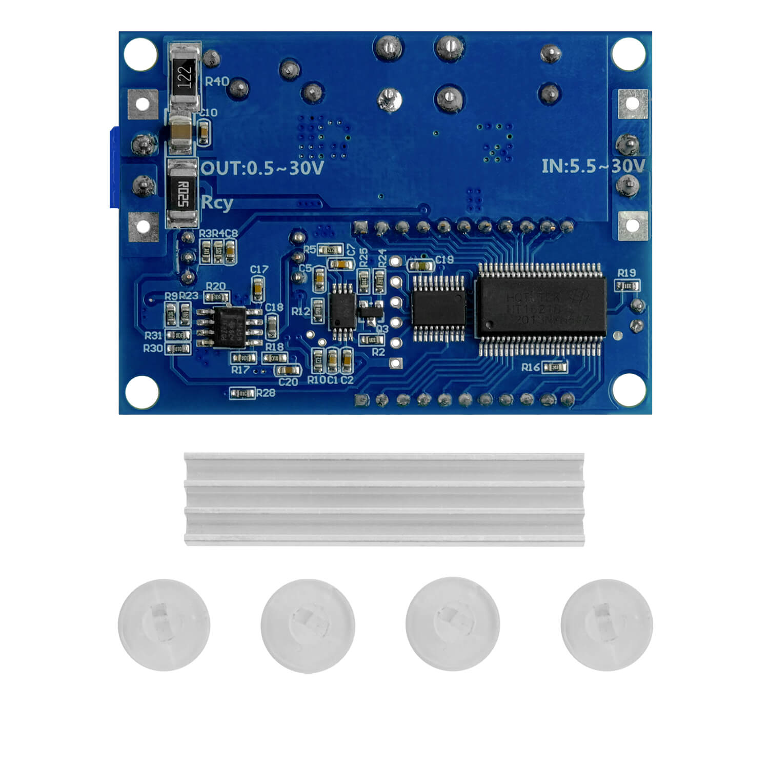 HW-140 DC-DC Buck Boost Converter Step Up/Down, LCD-Anzeige, 3A 5,5V-30V zu 0,5V-30V kompatibel mit Arduino - AZ-Delivery