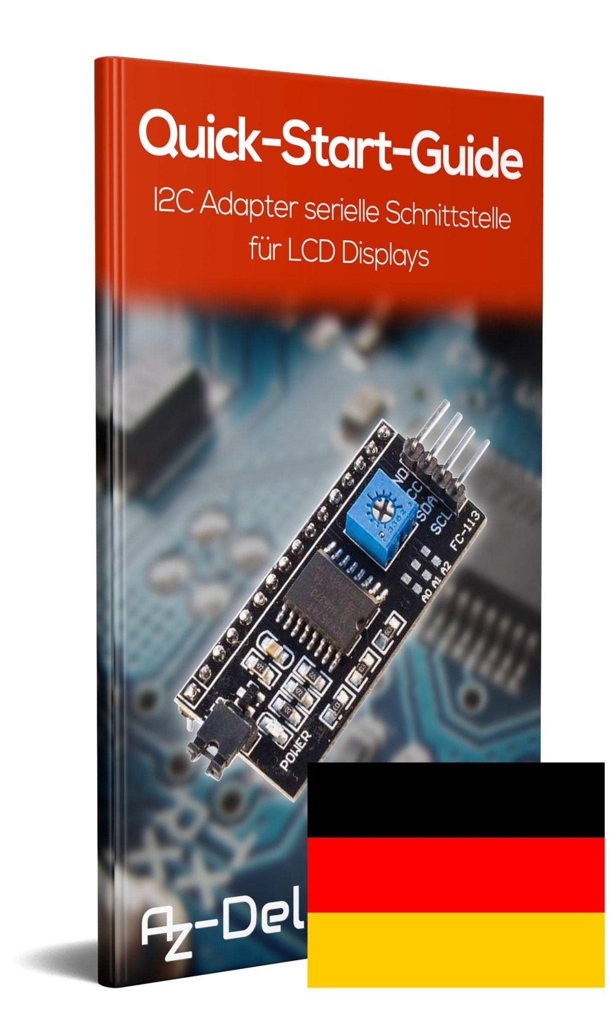I2C IIC Adapter serielle Schnittstelle für LCD Display 1602 und 2004 - AZ-Delivery