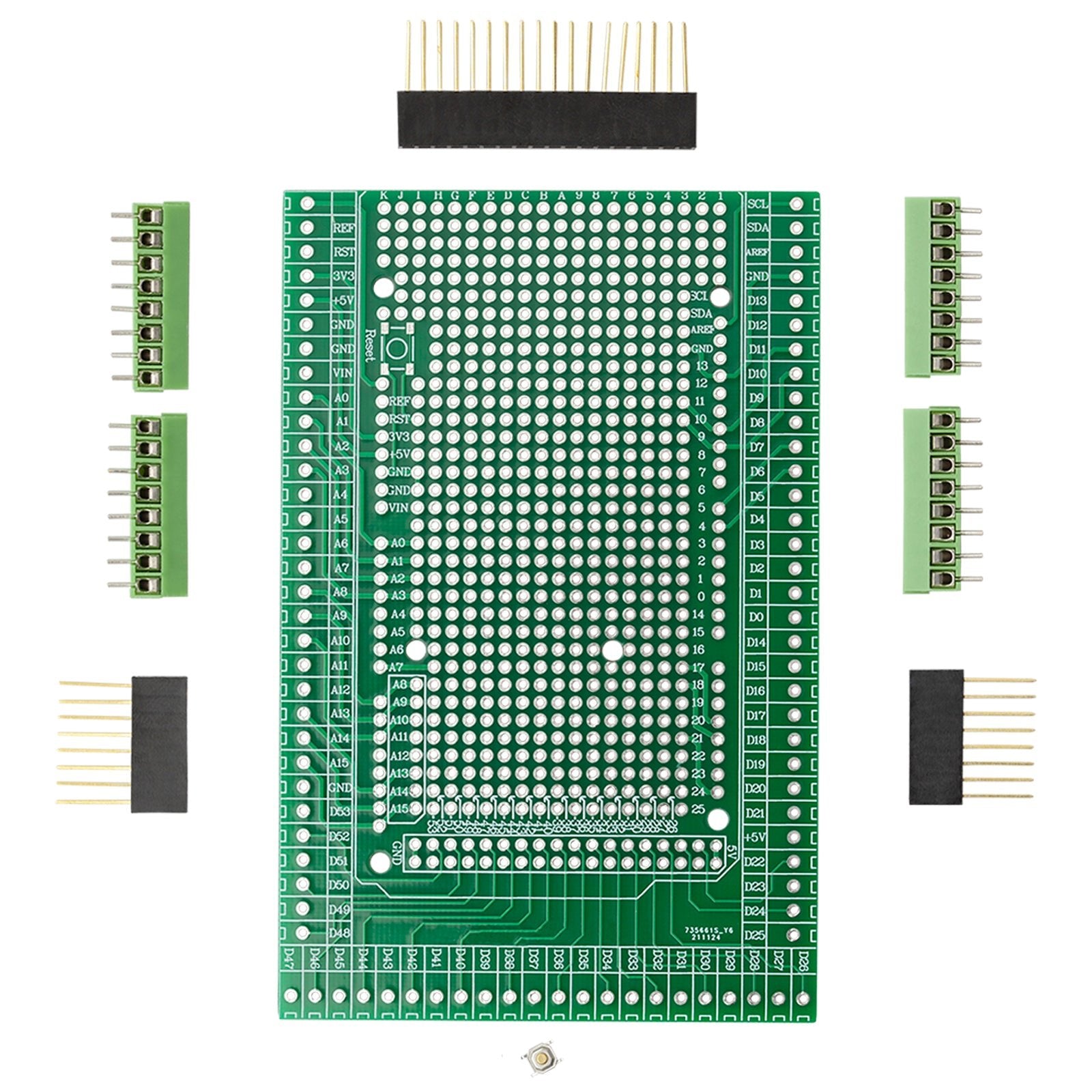 Komplettes PCB Shield Board Kit für PCB Prototyping kompatibel mit Mega 2560 R3 - AZ-Delivery