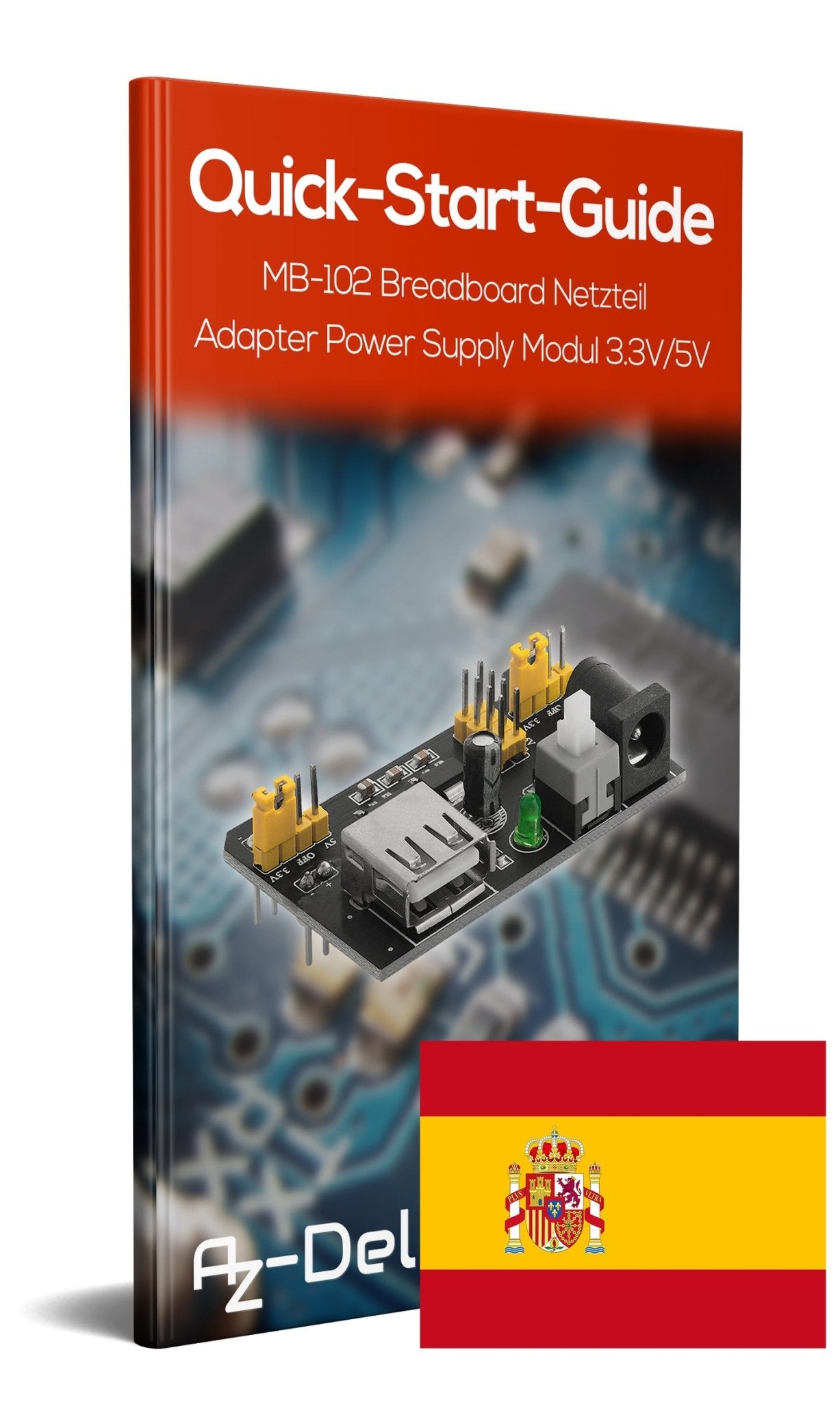MB102 Breadboard Netzteil Adapter Power Supply Modul 3.3V/5V - AZ-Delivery