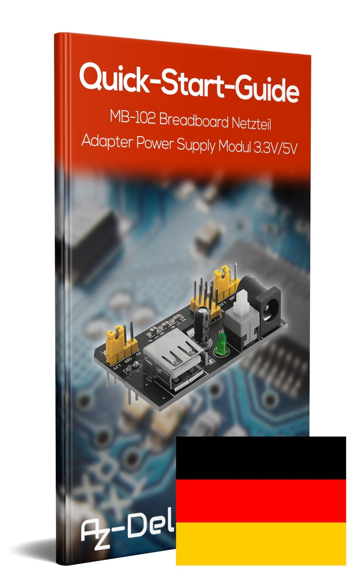 MB102 Breadboard Netzteil Adapter Power Supply Modul 3.3V/5V - AZ-Delivery