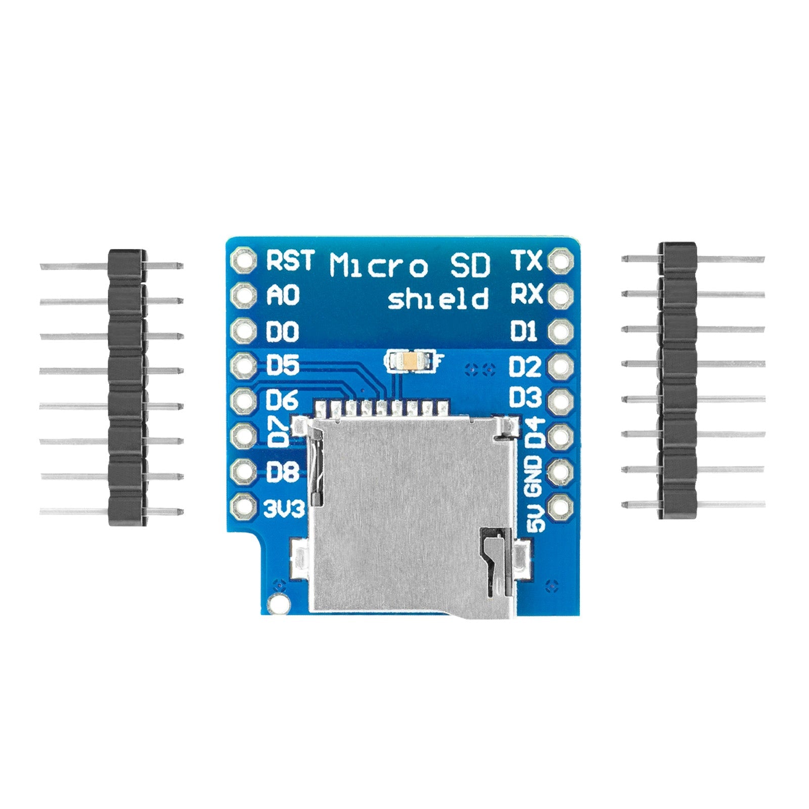 Micro SD Karten D1 Mini Shield Adapter - 8 Pin 3.3V SD Card Lesermodul mit SPI Interface, Kompatibel mit Arduino - AZ-Delivery