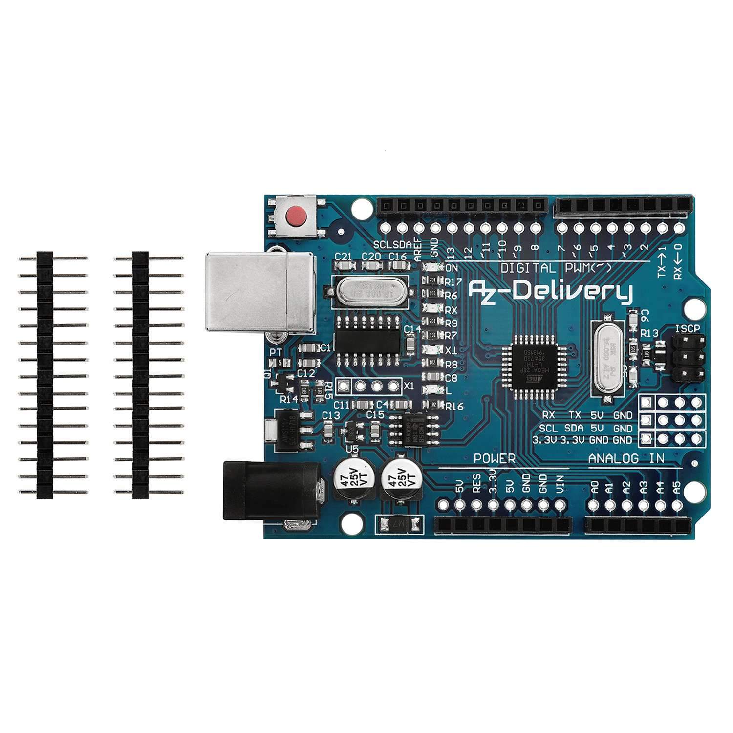 Mikrocontroller Board AZ-ATmega328-Board mit USB-Kabel - AZ-Delivery