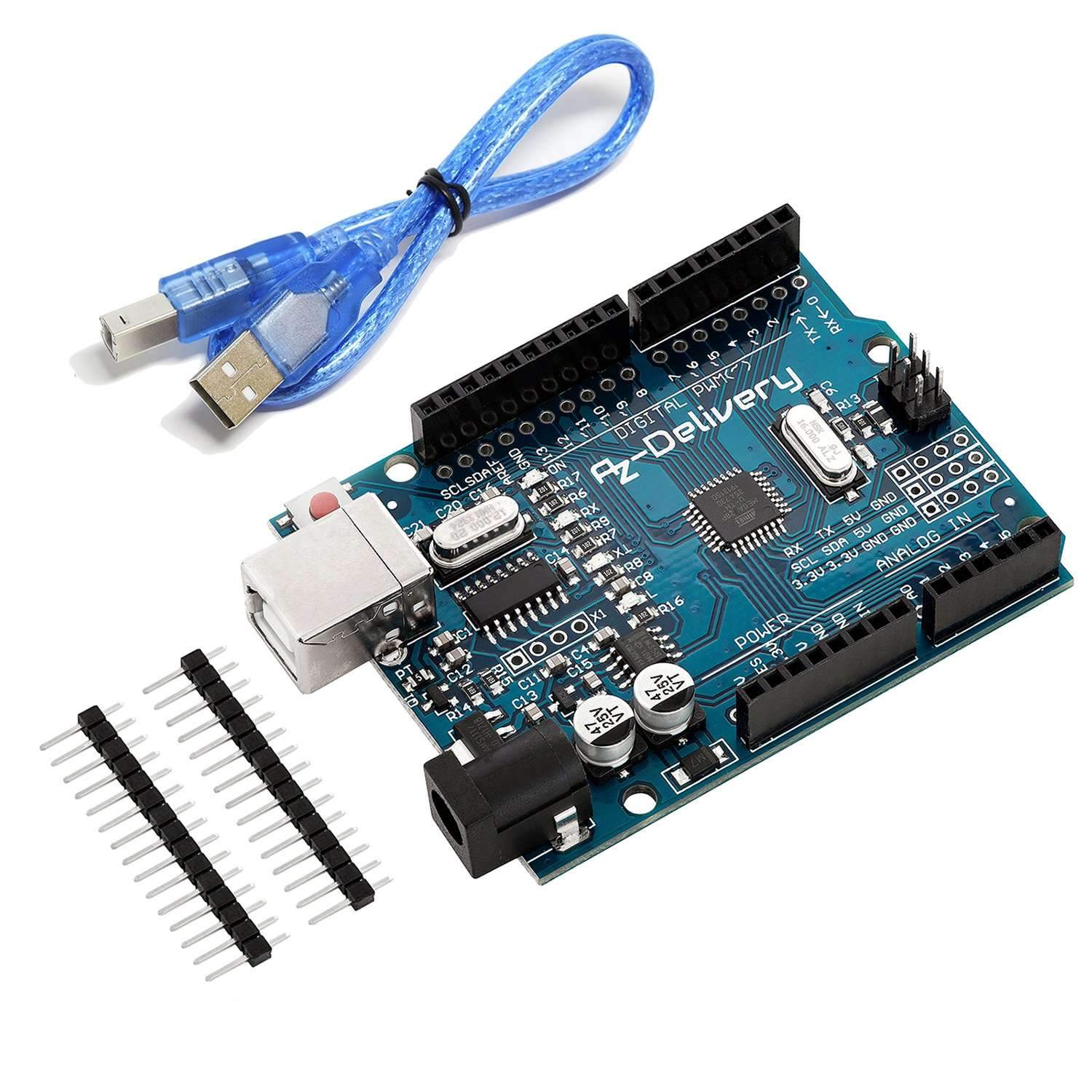 Mikrocontroller Board AZ-ATmega328-Board mit USB-Kabel - AZ-Delivery