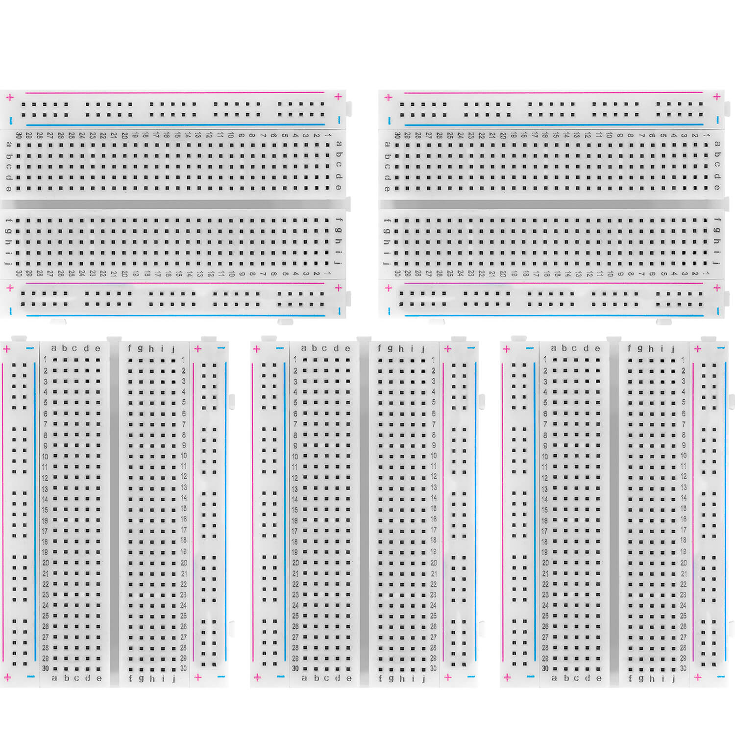 Mini Breadboard 400 Pin mit 4 Stromschienen für Jumper Kabel - AZ-Delivery