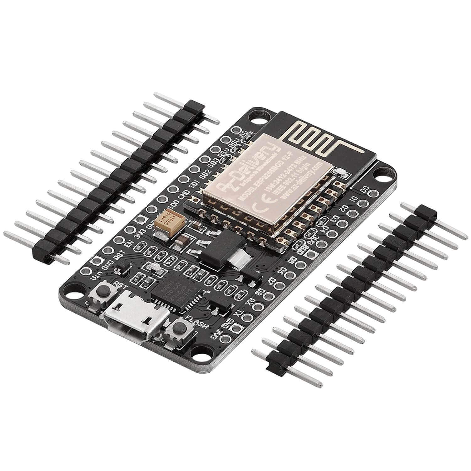 NodeMCU Lua Amica Modul V2 ESP8266 ESP-12F WIFI WLAN unverlötet mit CP2102 - AZ-Delivery