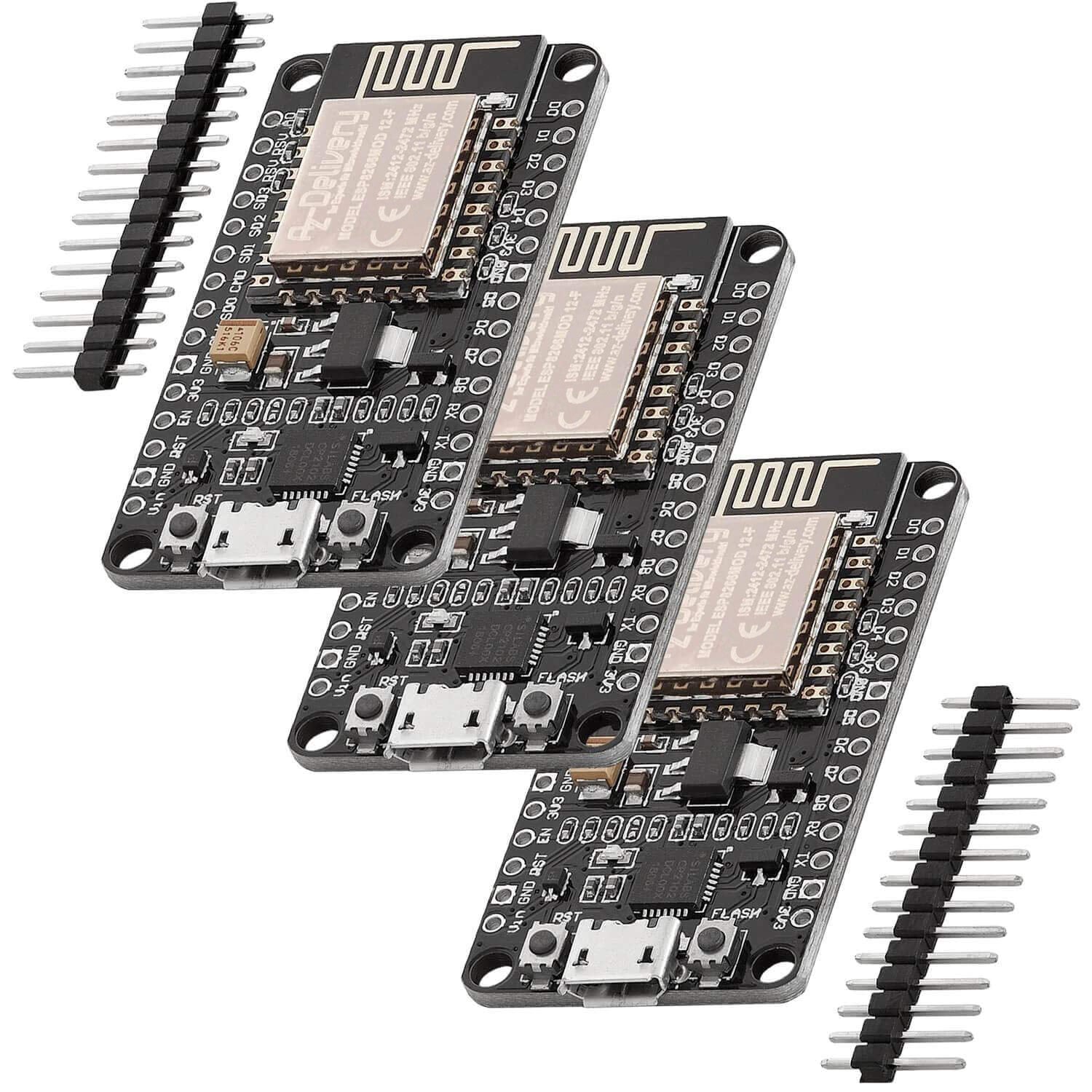 NodeMCU Lua Amica Modul V2 ESP8266 ESP-12F WIFI WLAN unverlötet mit CP2102 - AZ-Delivery