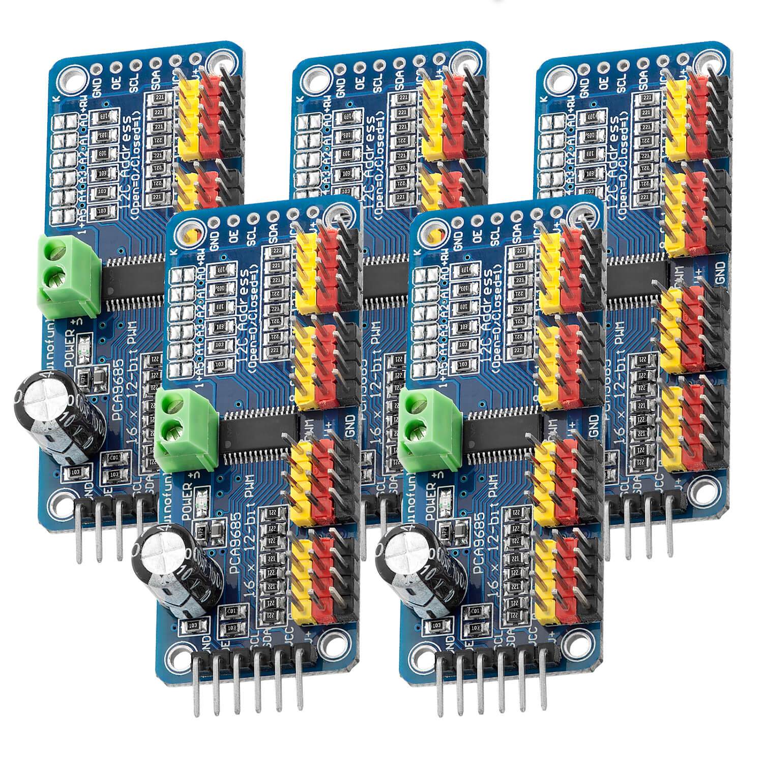 PCA9685 16 Kanal 12 Bit PWM Servotreiber für Raspberry Pi - AZ-Delivery