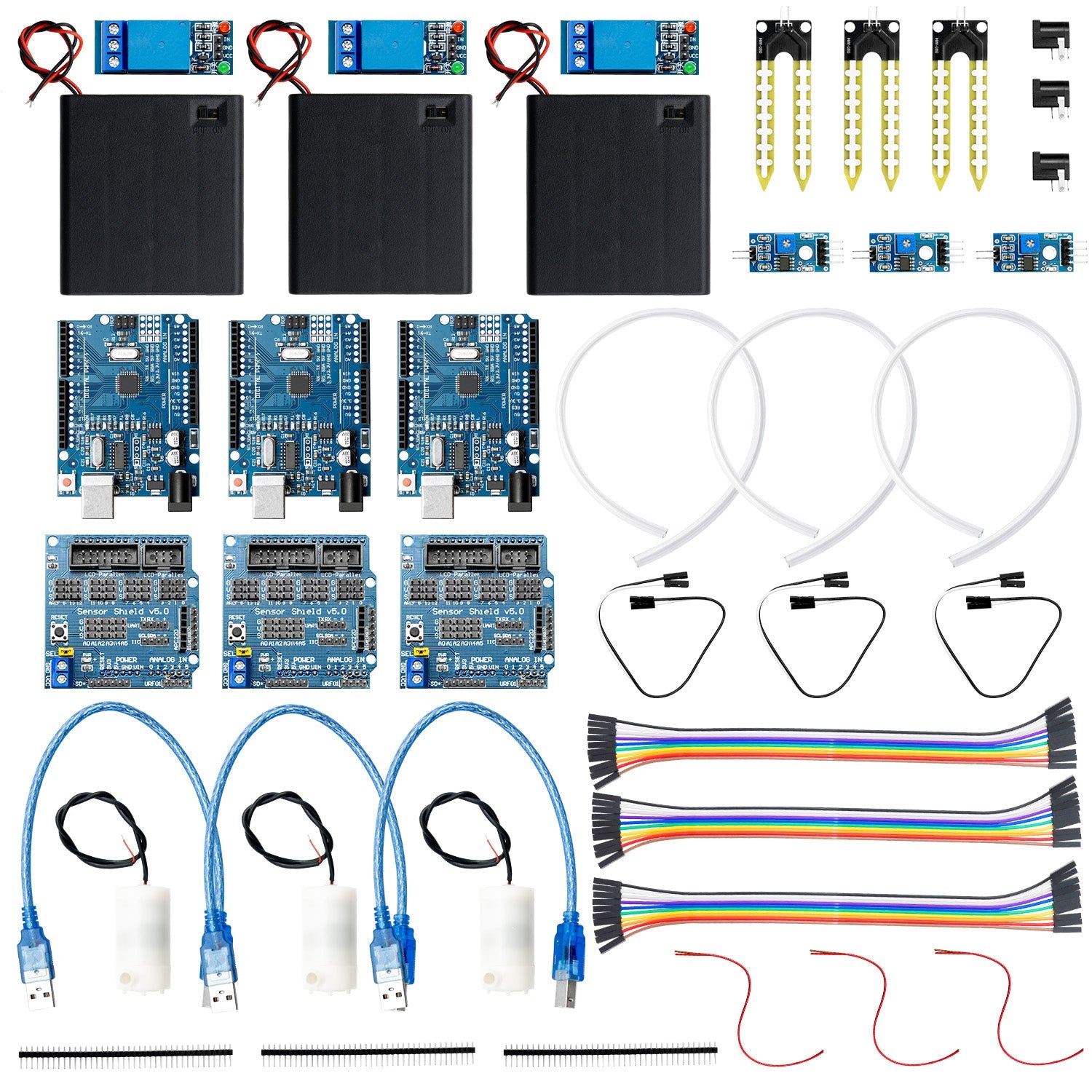 Pflanzen-Bewässerung-Set mit Bodenfeuchteerkennung Sensor - Automatisches Bewässerungsmodul DIY-Kit automatische Wasserpumpe - AZ-Delivery