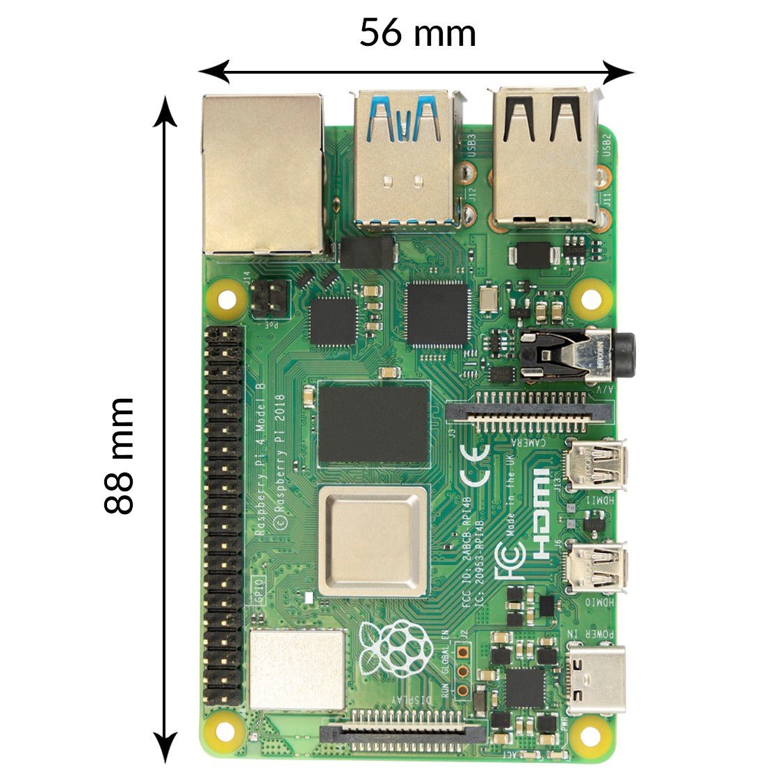 Raspberry Pi 4 B | 4GB RAM | Einplatinen-Computer | 4x1,8 GHz CPU | WiFi & BLE - AZ-Delivery
