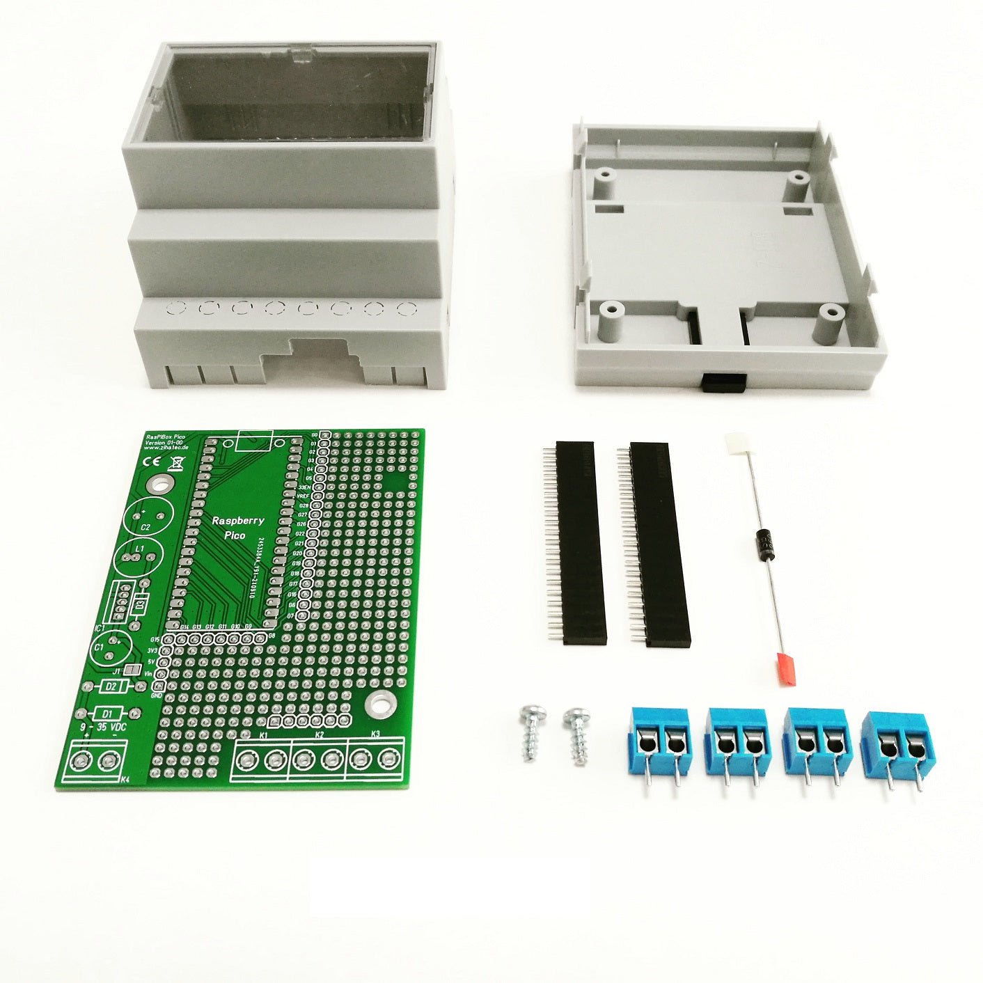 RasPiBox Pico - Hutschienen Montage- und Anschluss Set - AZ-Delivery
