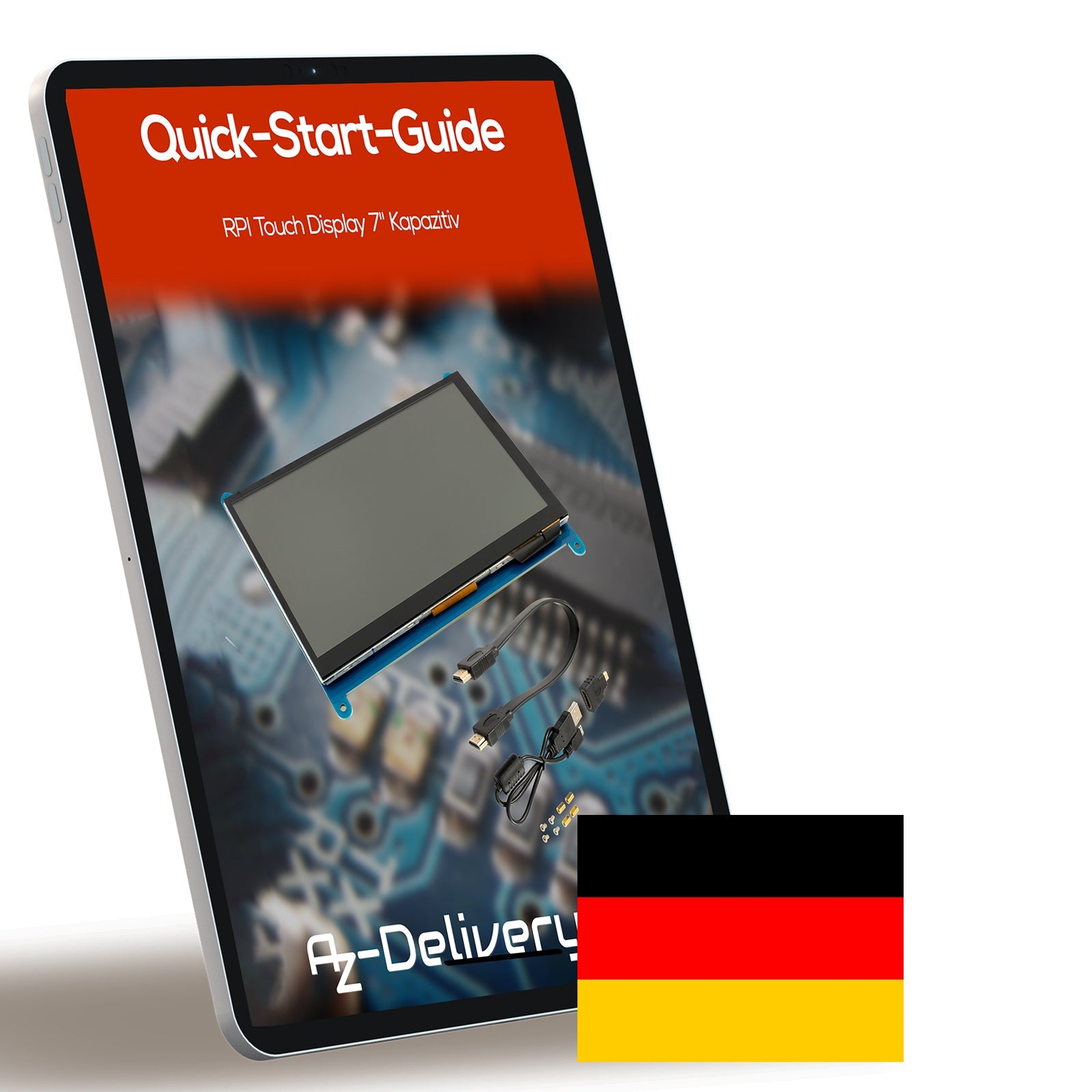 RPI Touch Display 7" Kapazitiv - Touchscreen 7 Zoll, 7 Inch Mini HDMI Display, 7 Inch Raspberry Pi Screen Monitor, 7-Zoll HDMI-Monitor - AZ-Delivery