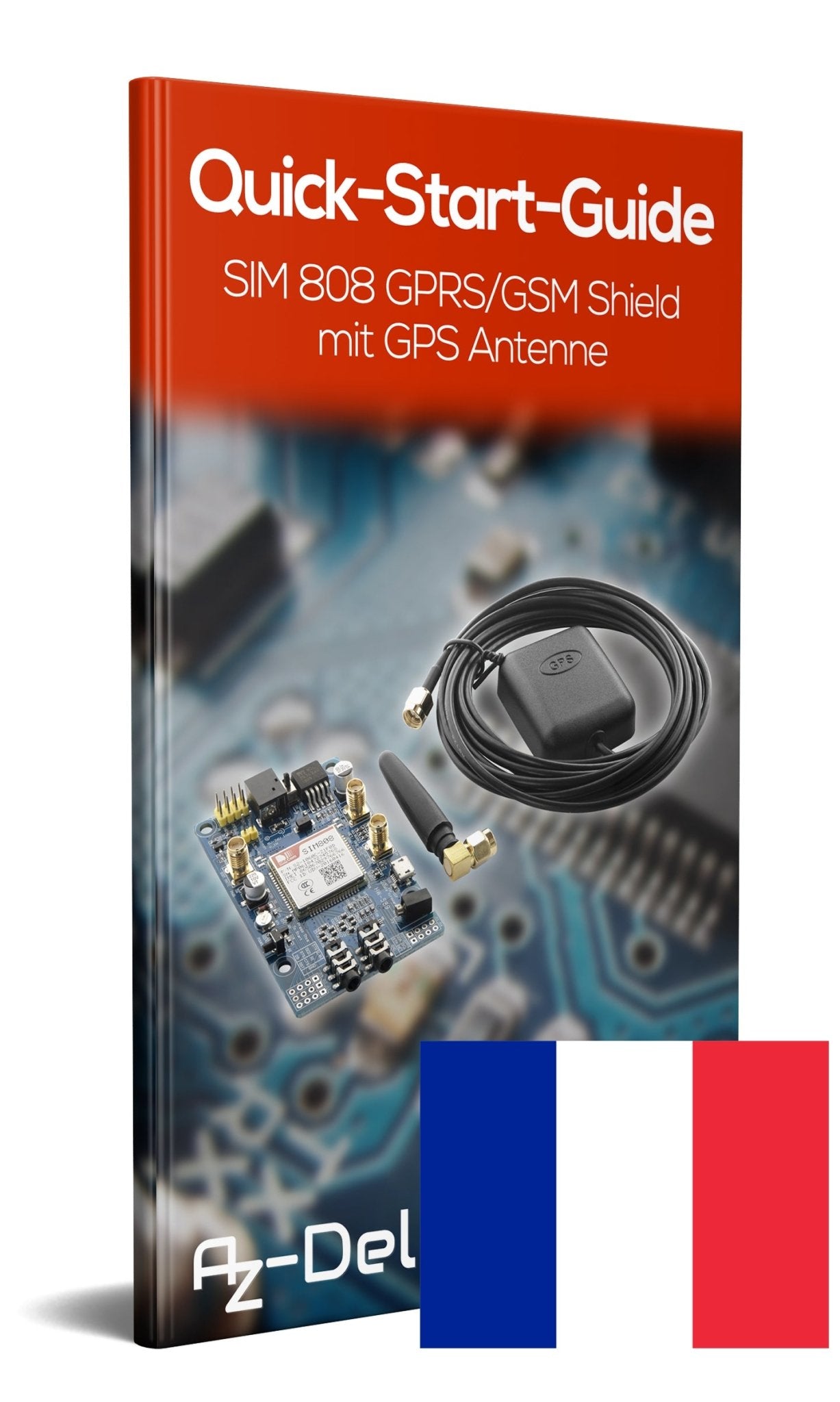 SIM 808 GPRS/GSM Shield mit GPS Antenne - AZ-Delivery