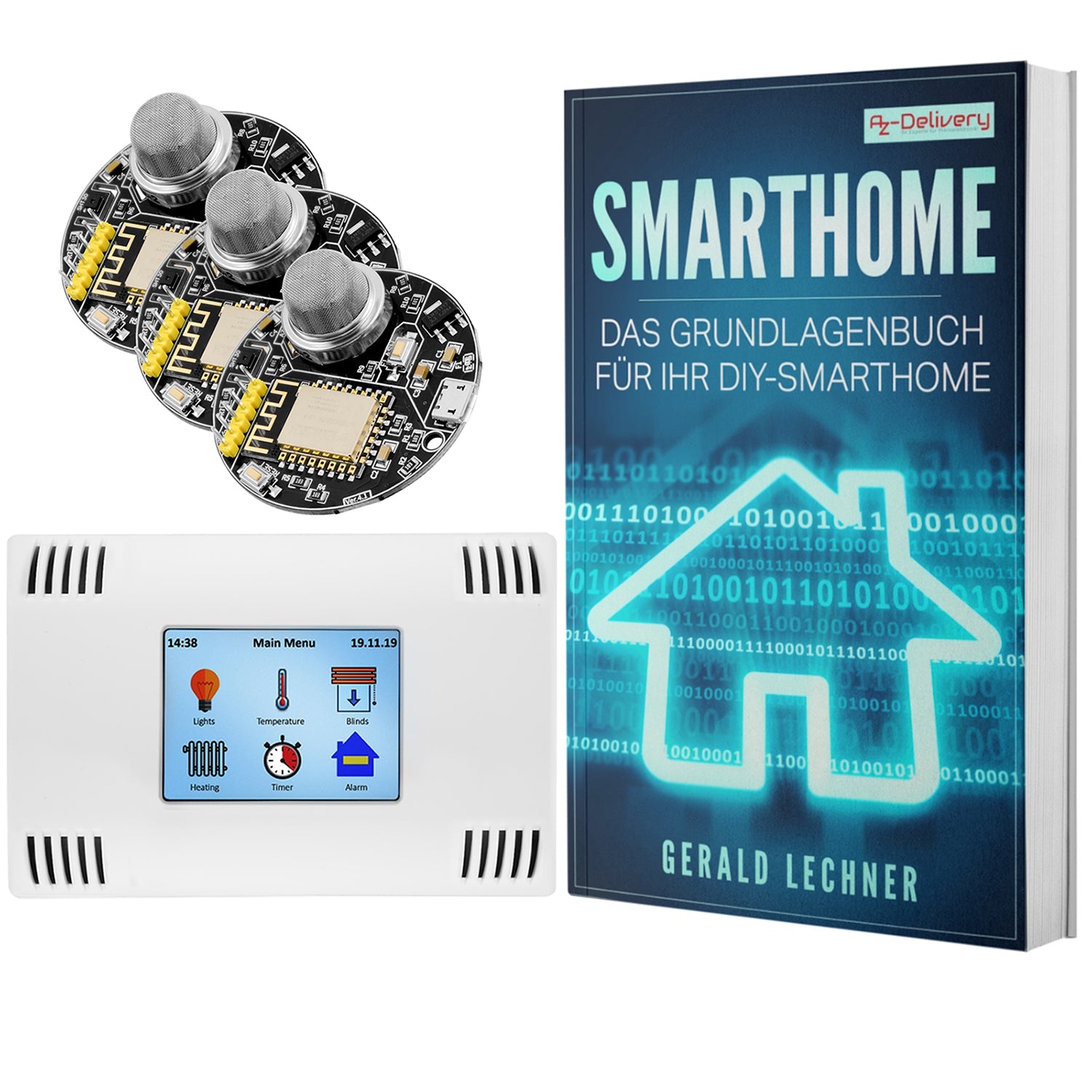 Smarthome Bundle mit 2,4" AZ-Touch, 3x AZ-Envy und Smarthome Buch - AZ-Delivery