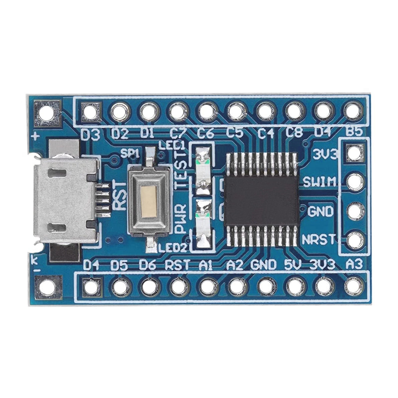 STM8S103F3P6 8-Bit Minimum System Mikrocontroller Development Board Modul für STM8S Programmierung mit UART, I2C, SPI, und einem 5-Kanal 10-Bit ADC - AZ-Delivery