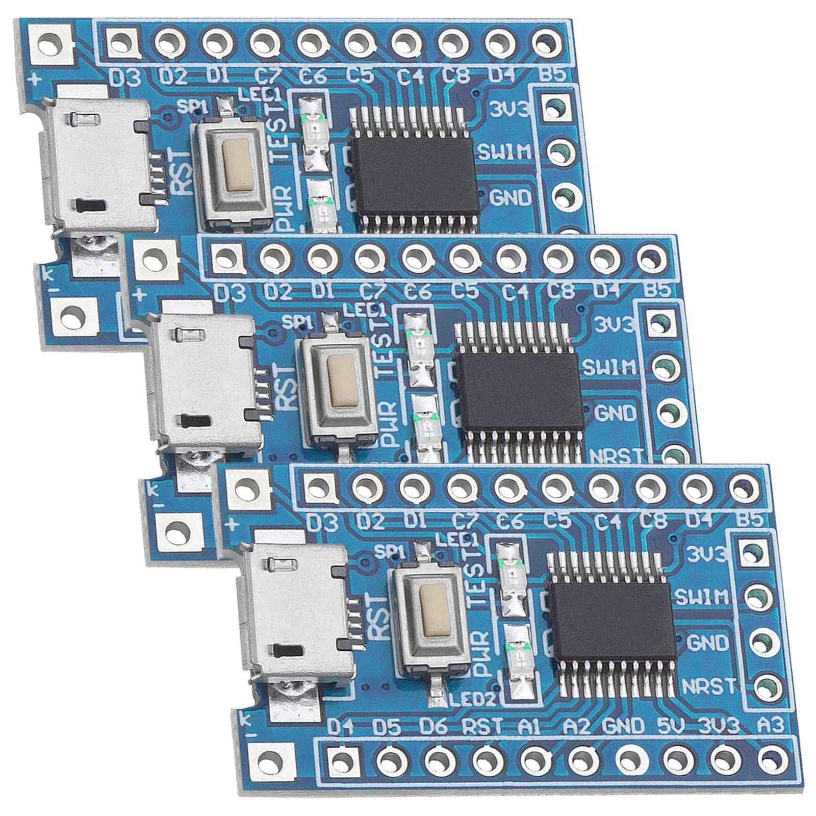 STM8S103F3P6 8-Bit Minimum System Mikrocontroller Development Board Modul für STM8S Programmierung mit UART, I2C, SPI, und einem 5-Kanal 10-Bit ADC - AZ-Delivery