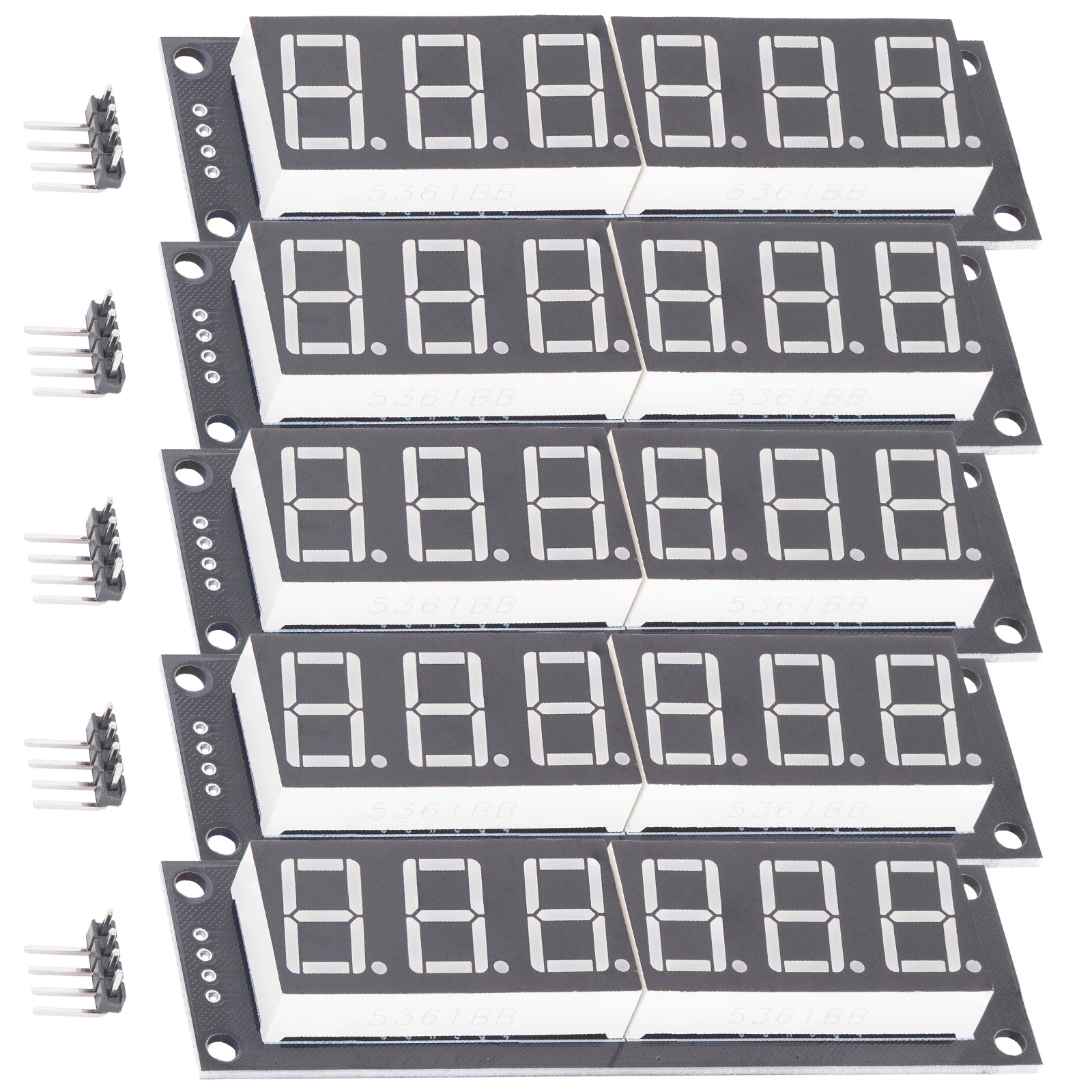 TM1637 6 Digit blaue LED-anzeige 7 Segment Display Modul mit 0,56 Zoll, 5V Anzeigemodul kompatibel mit Raspberry Pi - AZ-Delivery