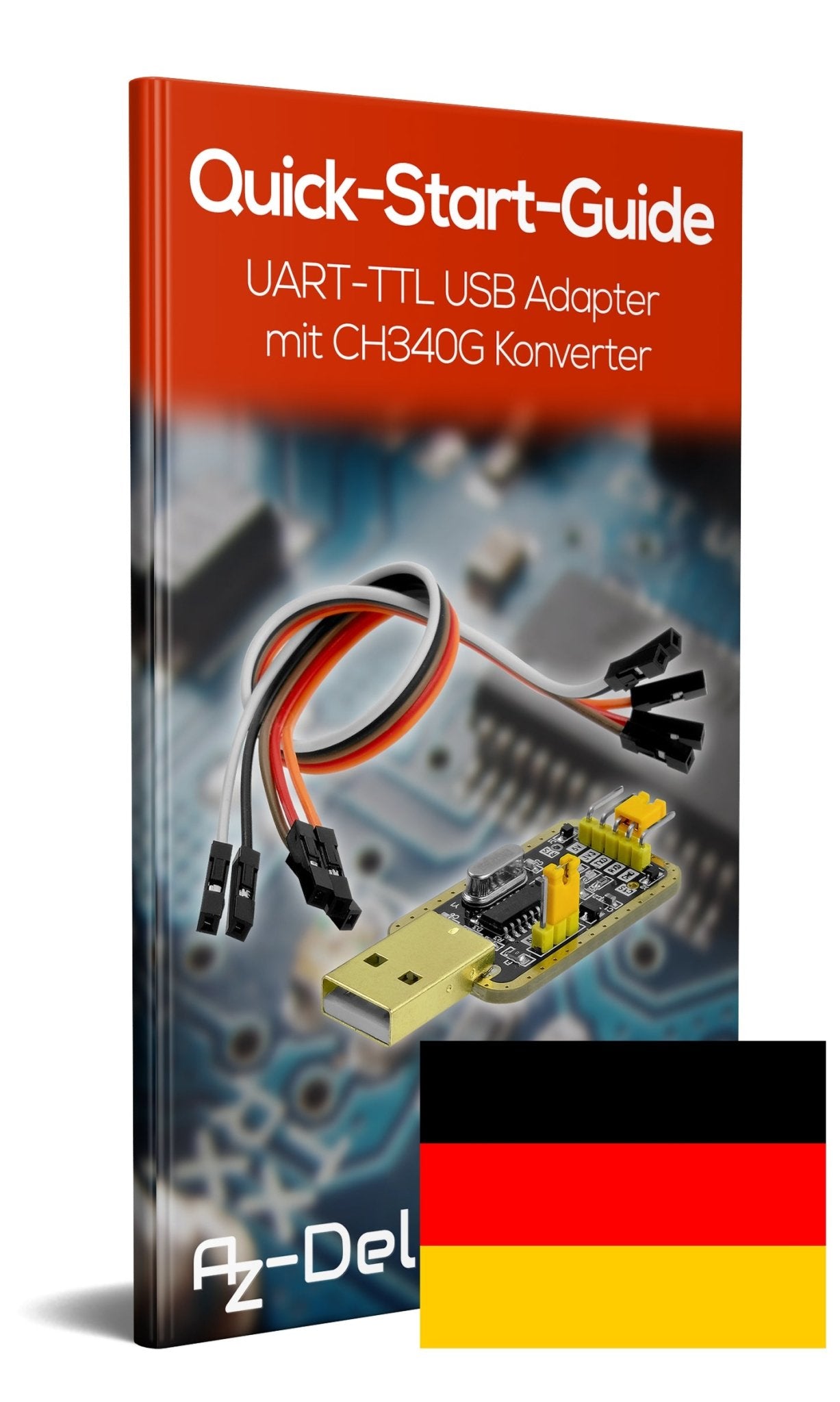 UART-TTL USB Adapter mit CH340G Konverter für 3.3V und 5V mit Jumperkabel - AZ-Delivery