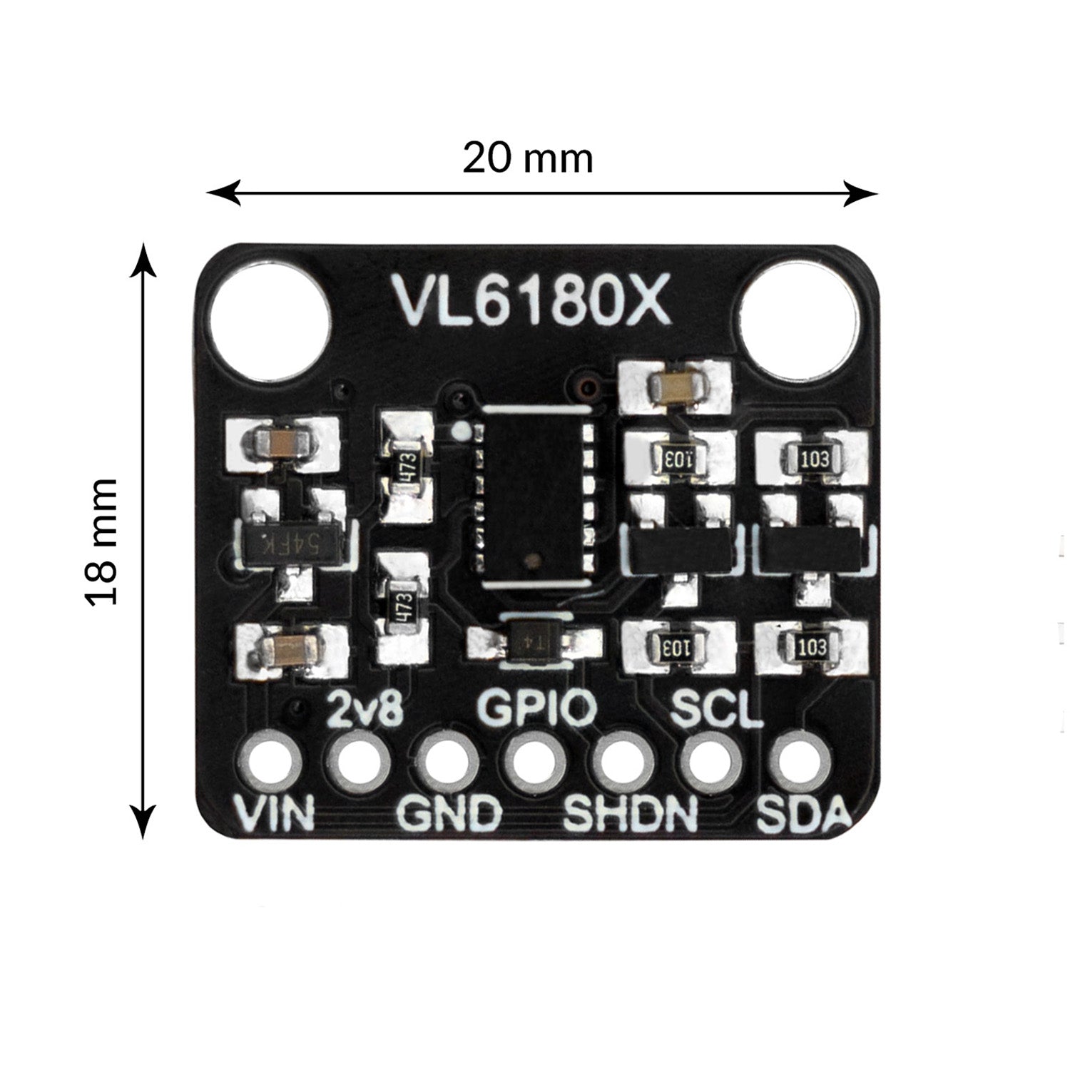 VL6180X ToF Hochpräzisions-Entfernungsmesser Sensormodul mit Proximity-Gesten-Abstandserkennung 3-5V - AZ-Delivery