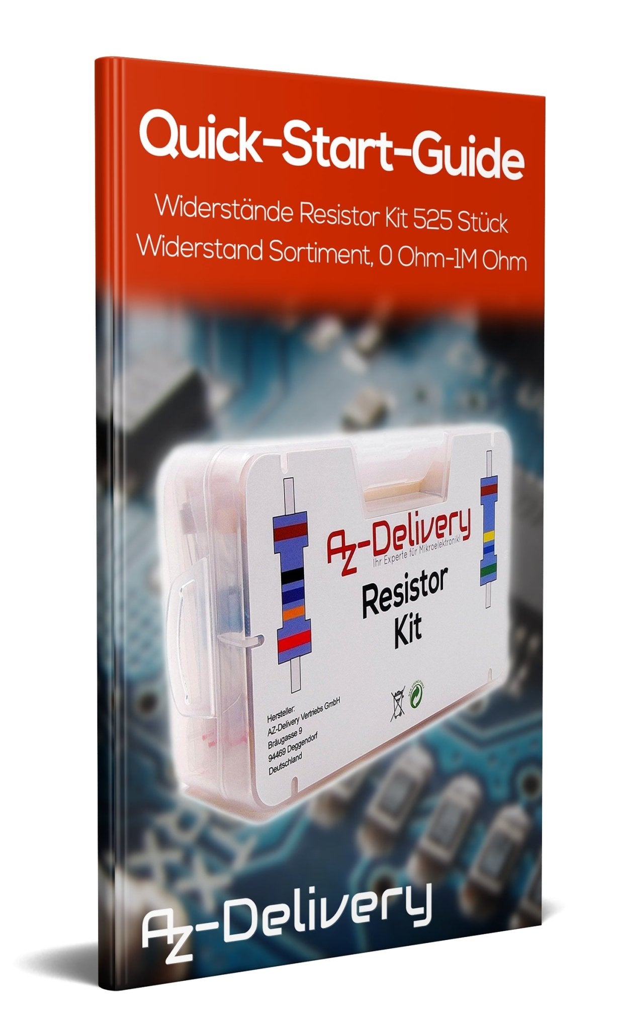 Widerstände Resistor Kit 525 Stück Widerstand Sortiment, 0 Ohm -1M Ohm - AZ-Delivery