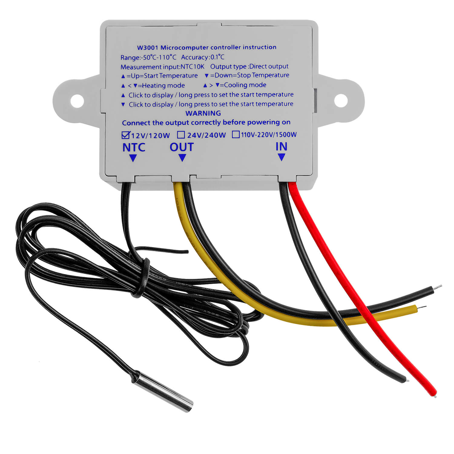 XH-W3001 Thermostat 12V mit Temperaturanzeige, -50°C bis 110 °C - AZ-Delivery